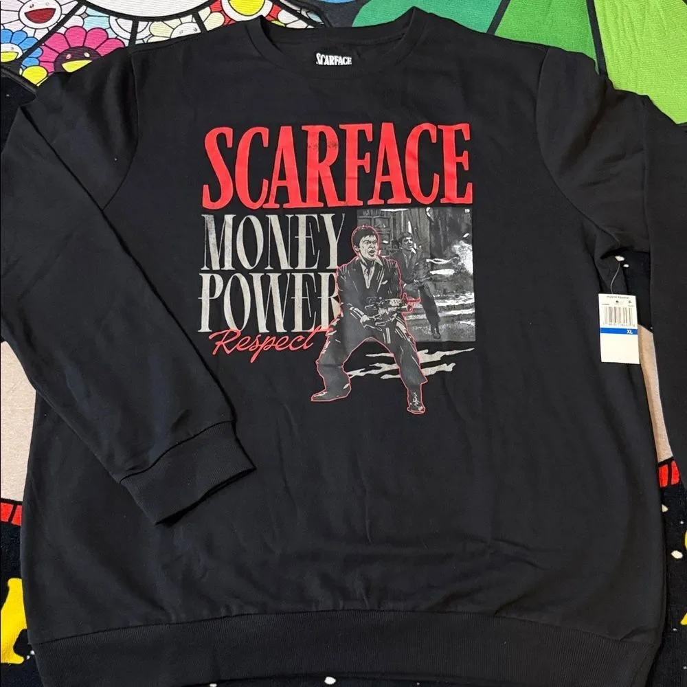 Hybrid Men's Scarface Miami Regular-Fit Printed Fleece Sweatshirt